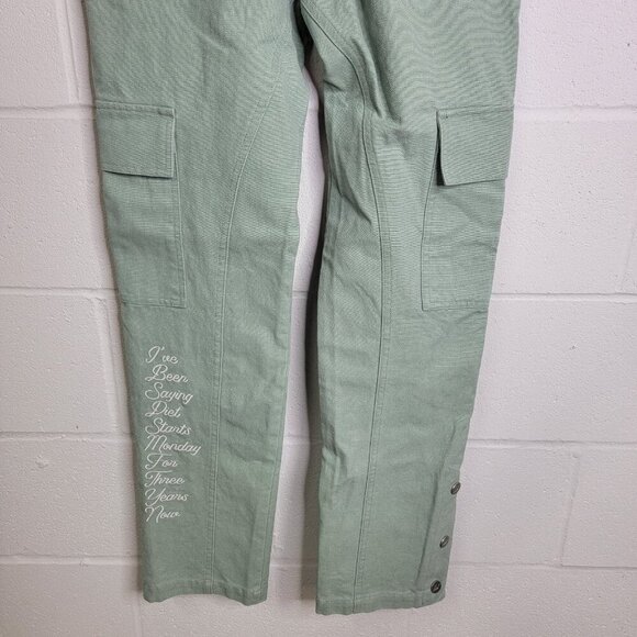 Diet Starts Monday Mens Size 30 Cargo Utility Pant Light Green Straight Leg - Picture 4 of 12